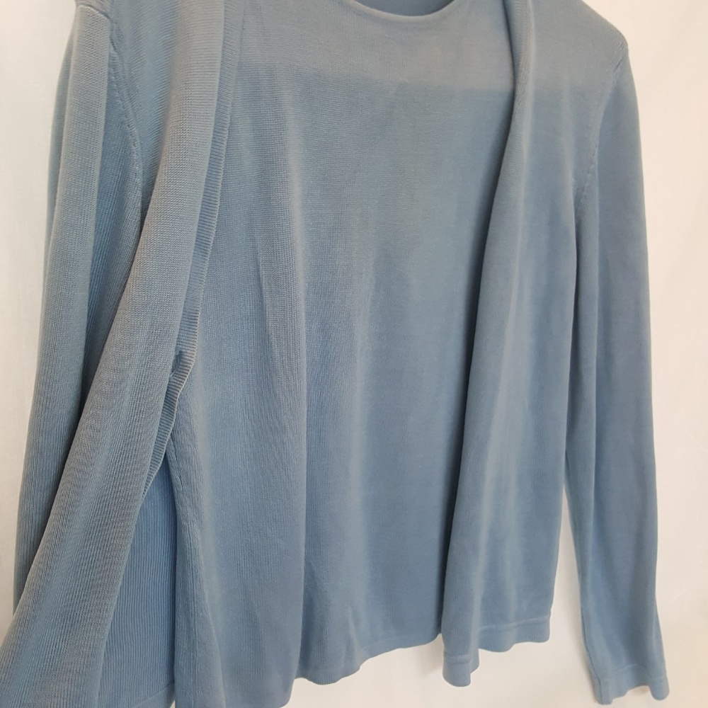 2pc Vintage Silk Barry Bricken Cardigan set- Large